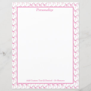 Tropical Pink Flamingos Personalise Stationery