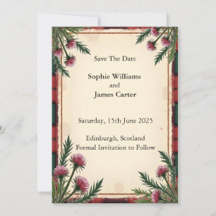Tropical Pink Floral Save the Date