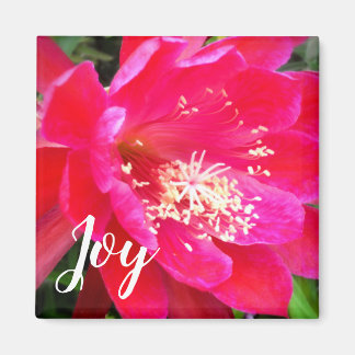 Tropical Pink Flower Photo Magnet