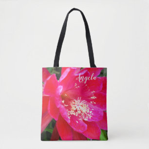 Tropical Pink Flower Photo Tote Bag