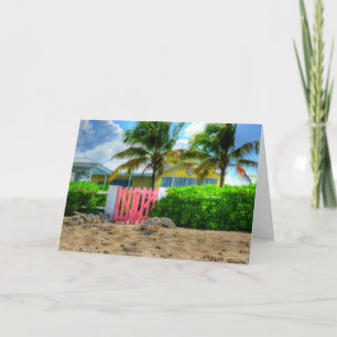 Tropical Pink Gate Greeting Card