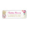 Tropical Pink Gold Pineapple Floral Return Address