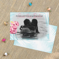 Tropical Pink Gumdrop Flowers Save-the-Date Card