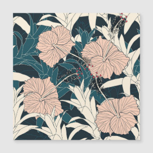 Tropical pink hibiscus, dark background