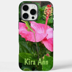 Tropical Pink Hibiscus Flower Photo Custom iPhone 16 Pro Max Case