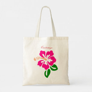 Tropical Pink Hibiscus Flower Thunder_Cove Tote Bag