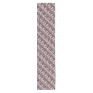 TROPICAL PINK HIBISCUS SHORT TABLE RUNNER