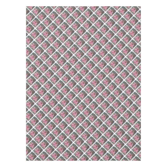 TROPICAL PINK HIBISCUS TABLECLOTH (Front)