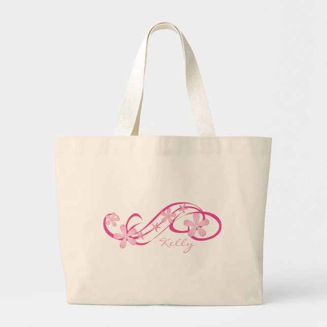 Tropical Pink Large Tote Bag (Front)