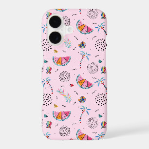 Tropical Pink Memphis Style Pattern