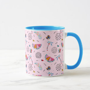 Tropical Pink Memphis Style Pattern Mug