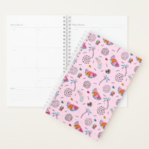 Tropical Pink Memphis Style Pattern Planner