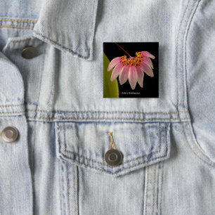 Tropical Pink Orchid 15 Cm Square Badge