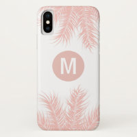 Tropical Pink Palm Fronds iPhone X Case