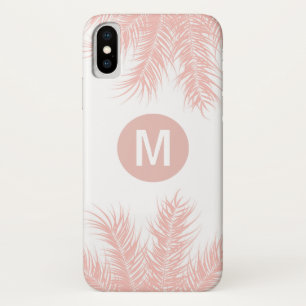 Tropical Pink Palm Fronds iPhone X Case
