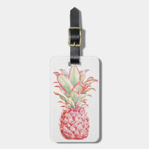 Tropical   Pink Pineapple Luggage Tag