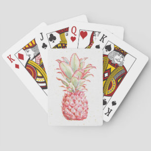Tropical Pink Pineapple Playing Cards