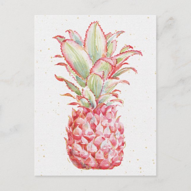 Tropical | Pink Pineapple Postcard (Front)