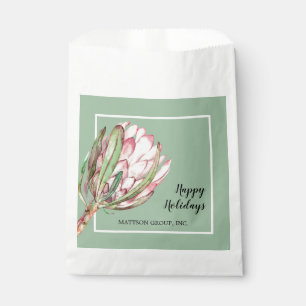 Tropical Pink Protea Floral Treat Party Favour Bags