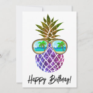 Tropical pink purple pineapple