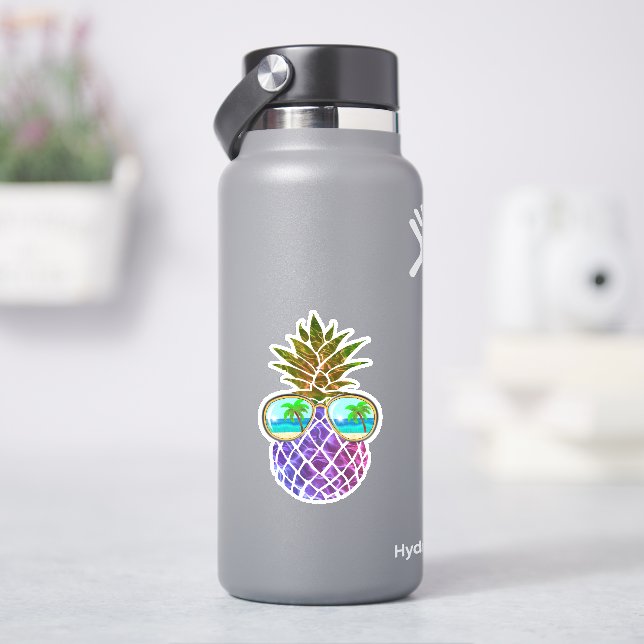 Tropical pink purple pineapple (HydroFlask)