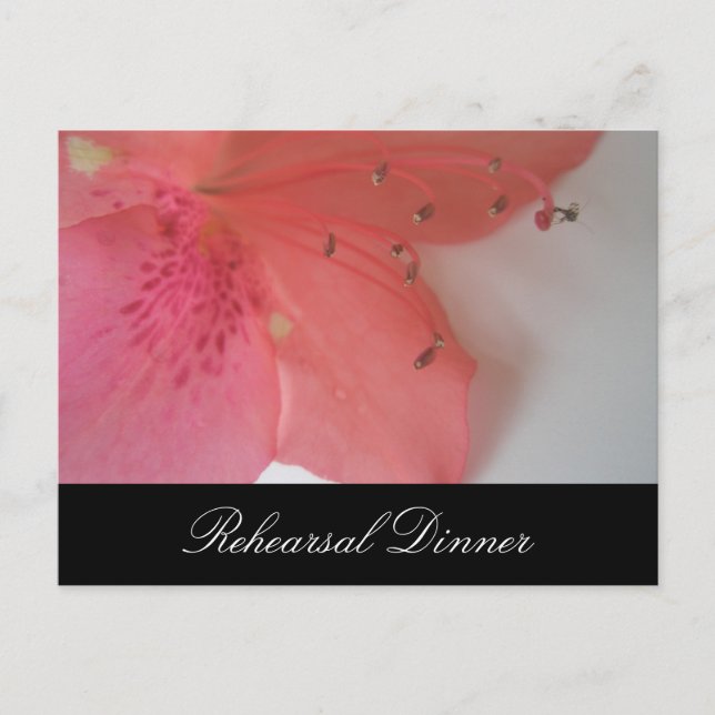 Tropical Pink wedding Postcard (Front)