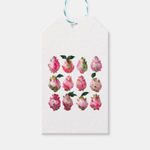 Tropical Pitaya Watercolor Art Gift Tags