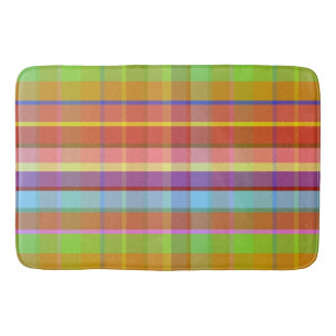Tropical Plaid HITT Bath Mat