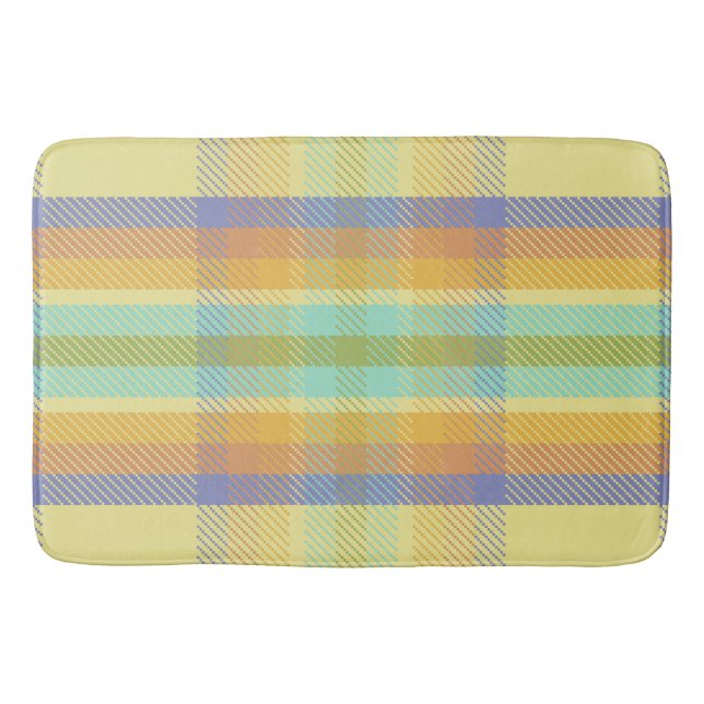 Tropical Plaid HTS Bath Mat (Front)