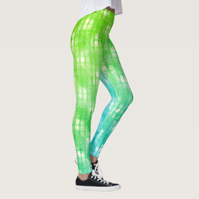 Tropical Plaid Leggings (Right)