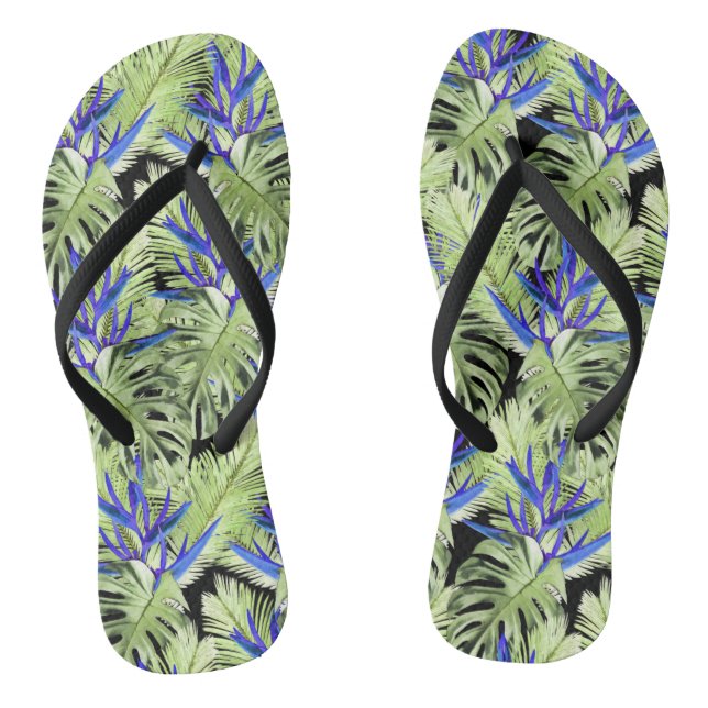 Tropical plant 2 flip flops (Footbed)