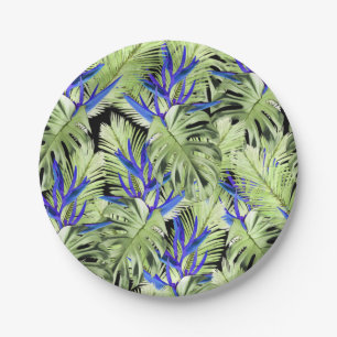 Tropical plant 2 paper plate