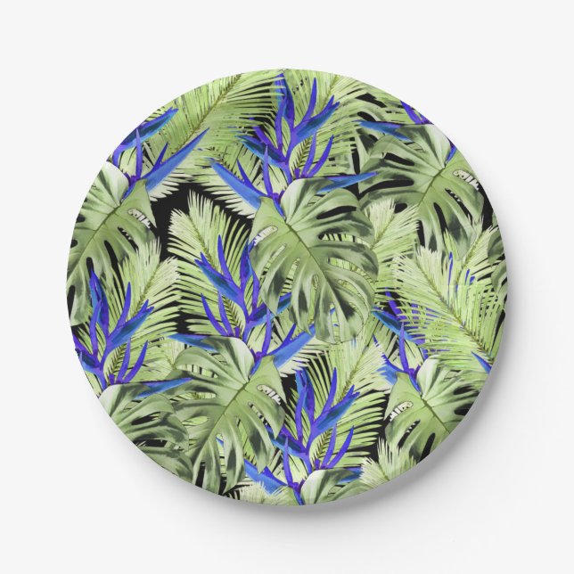 Tropical plant 2 paper plate (Front)