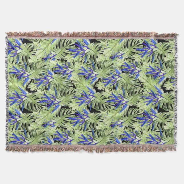 Tropical plant 2 . throw blanket (Front)