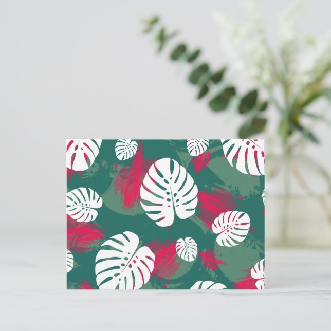 Tropical Plant Illustration Postcard (Standing Front)