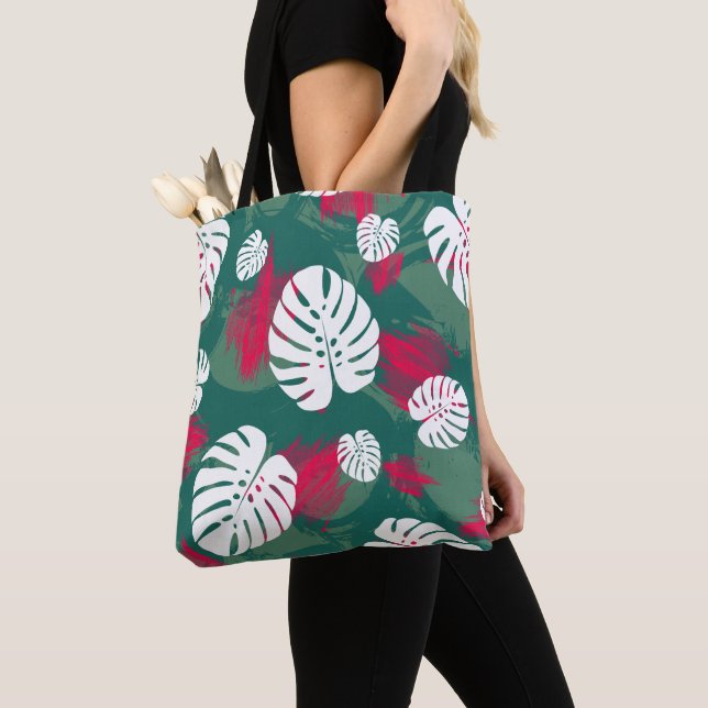 Tropical Plant Illustration Tote Bag (Close Up)