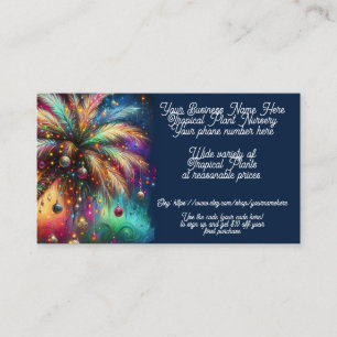 Tropical Plant Nursery Palm Tree Shop Sales Etsy  Business Card