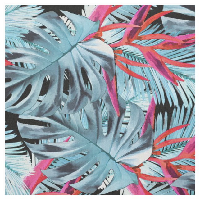 Tropical plants 1 fabric (Swatch)