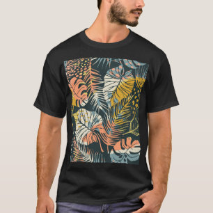 Tropical plants: abstract artistic pattern. T-Shirt