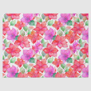 Tropical plants and flowers pattern tissue paper