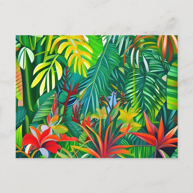 Tropical plants Art Postcard (Front)