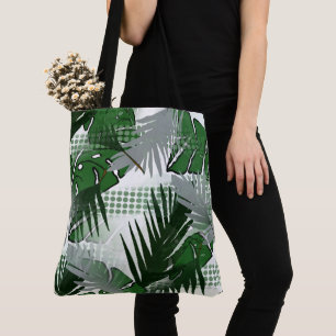 Tropical Plants, Botanical Print Shopping / Beach Tote Bag