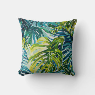 Tropical Plants Floral Pattern Cushion