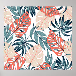 Tropical Plants Leaves Fashion Print