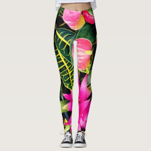 Tropical plants  leggings