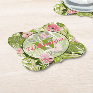 Tropical Plants Paper Coaster