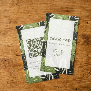 Tropical please RSVP Bold & Modern Green Jungle Enclosure Card