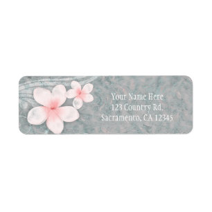 Tropical Plumeria Flower Grey Pink Summer Party