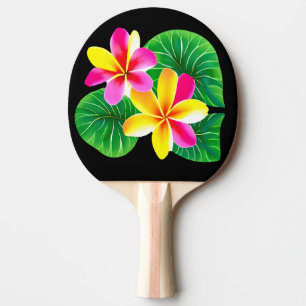 Tropical Plumeria Flowers Ping Pong Paddle