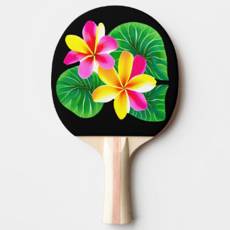 Tropical Plumeria Flowers Ping Pong Paddle